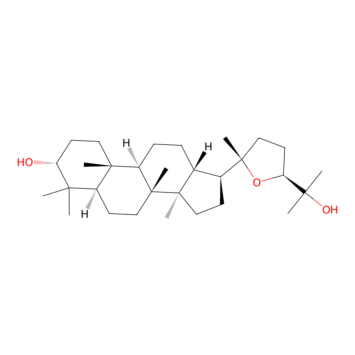 Cabraleadiol molecular structure, CAS 67253-01-4