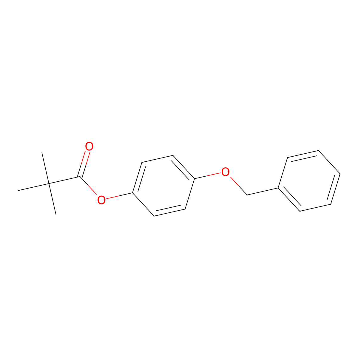 2,2-Dimethylpropanoic acid, 4-benzyloxyphenyl ester molecular structure, CAS 67258-86-0