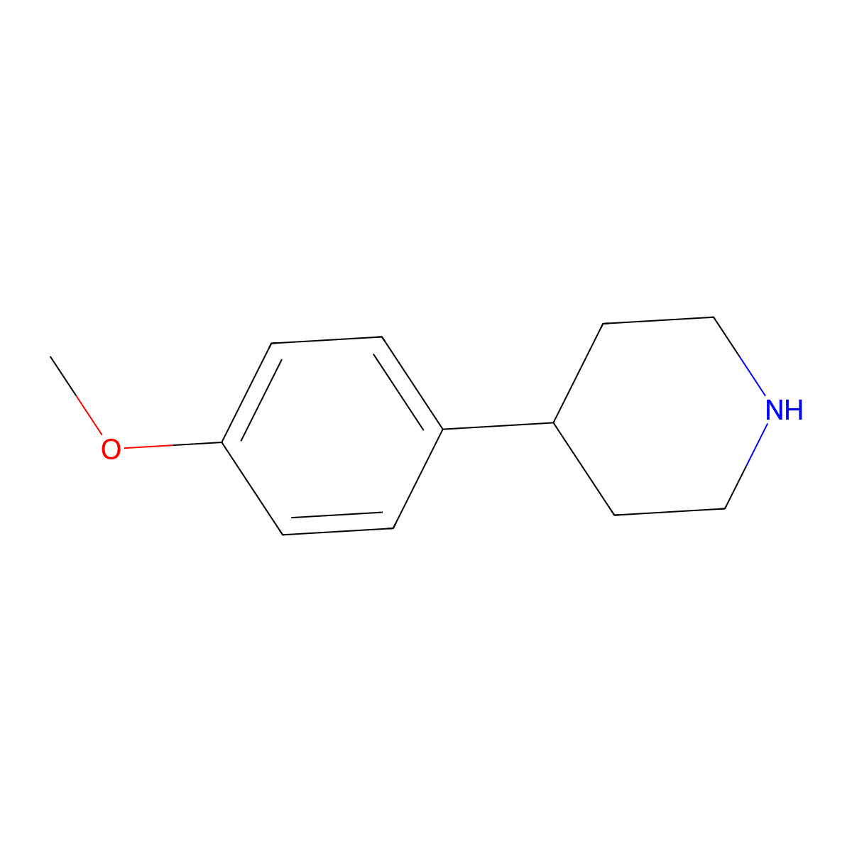 4-(4-Methoxyphenyl)piperidine molecular structure, CAS 67259-62-5