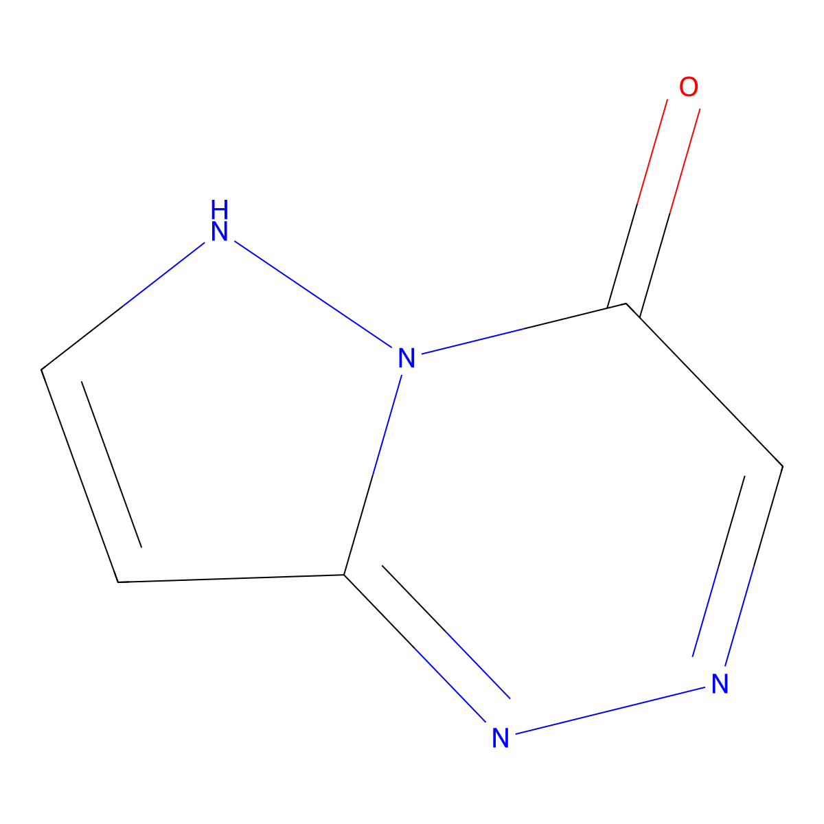 Pyrazolo(3,2-c)(1,2,4)triazin-4-ol molecular structure, CAS 6726-65-4