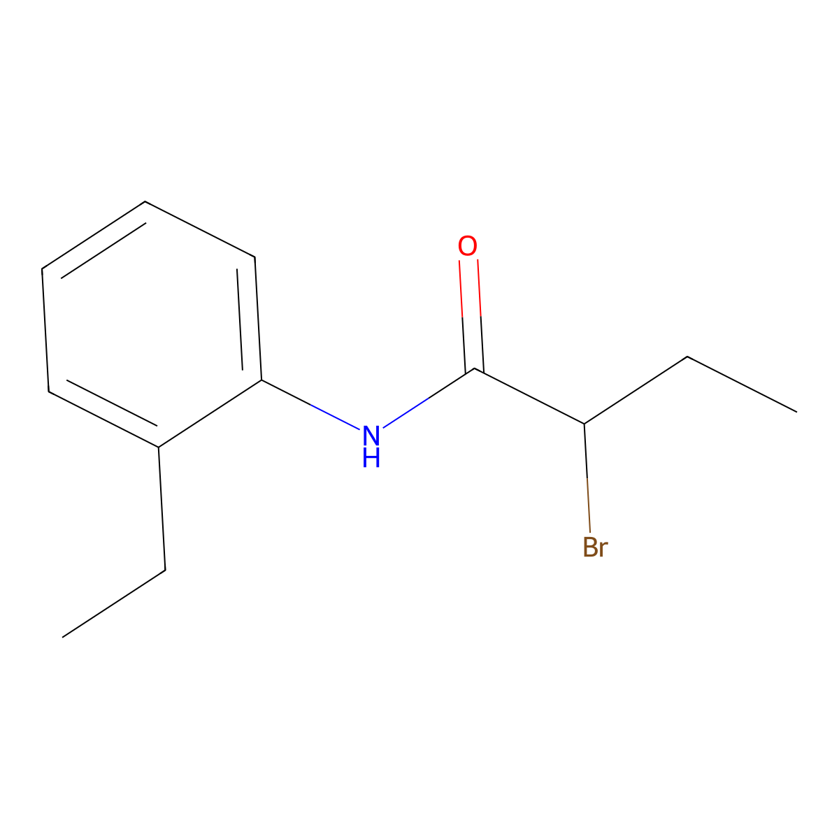 2-bromo-N-(2-ethylphenyl)butanamide molecular structure, CAS 67262-49-1
