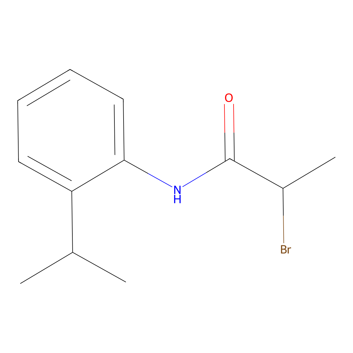 2-Bromo-N-(2-isopropylphenyl)propanamide molecular structure, CAS 67262-52-6