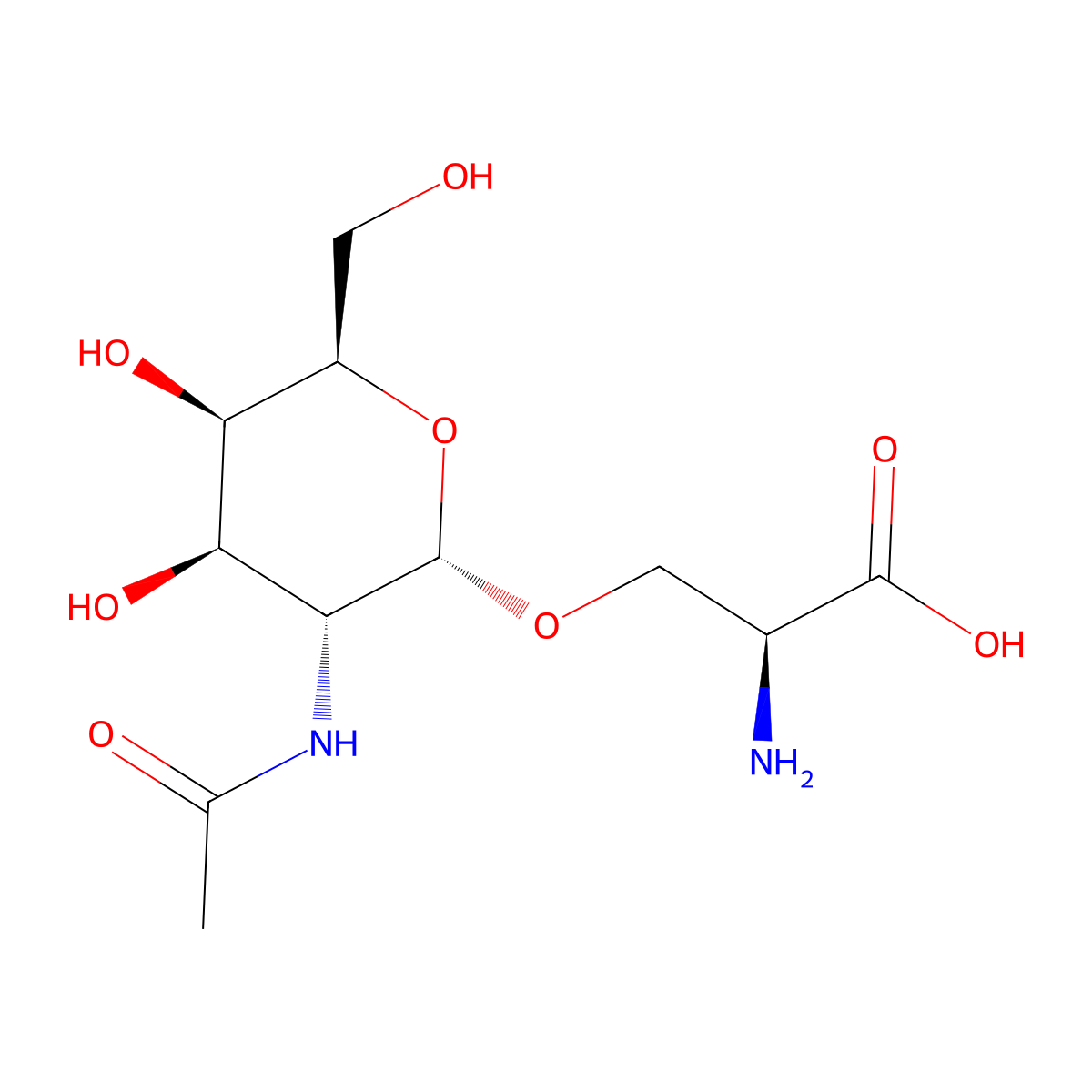 O-(N-acetyl-alpha-D-galactosaminyl)-L-serine molecular structure, CAS 67262-86-6