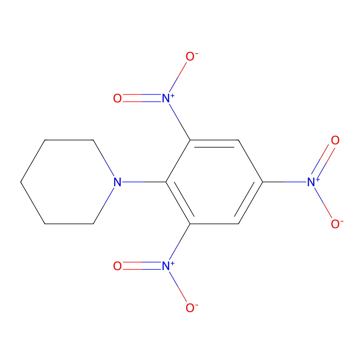 1-(2,4,6-Trinitrophenyl)piperidine molecular structure, CAS 67263-27-8