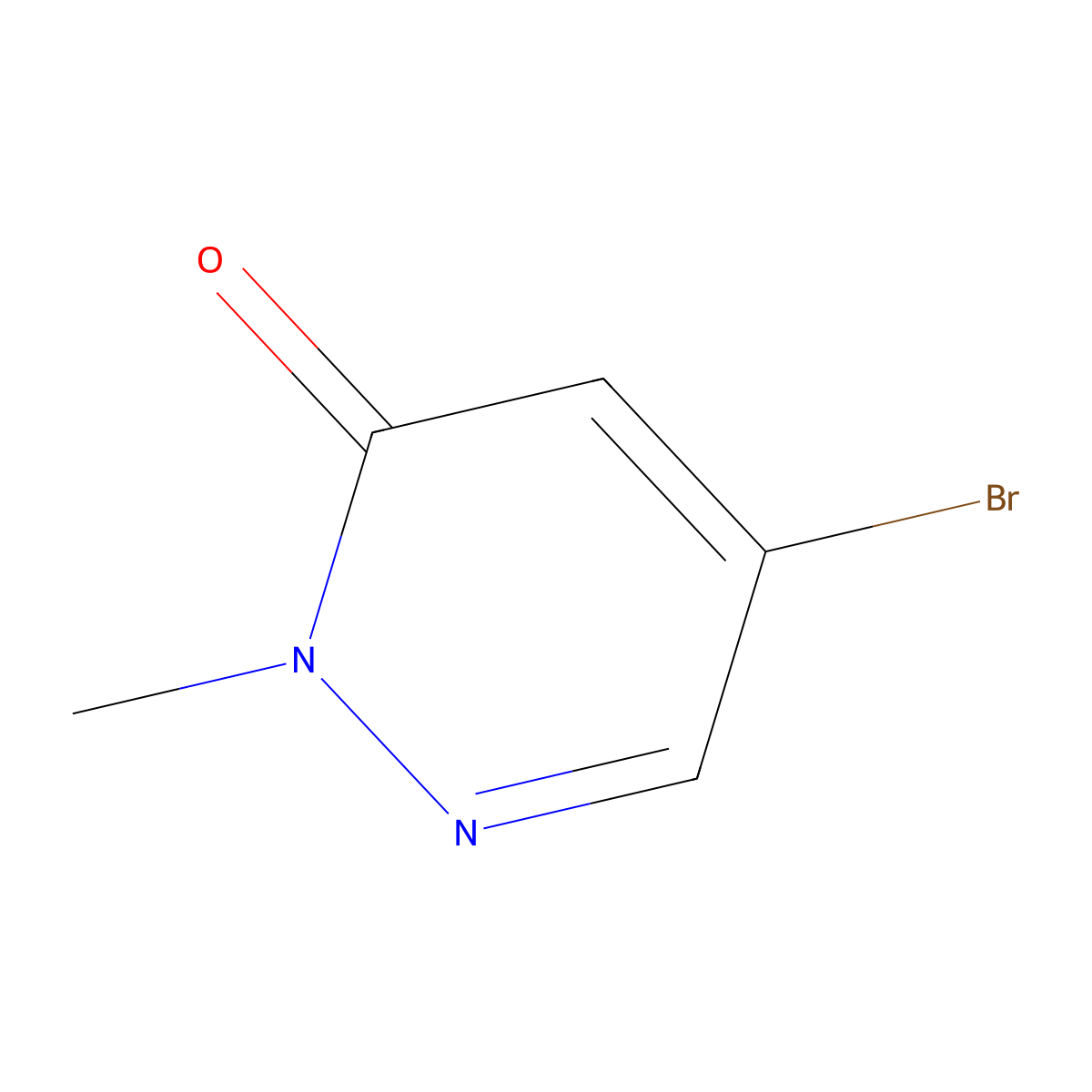 5-bromo-2-methylpyridazin-3(2H)-one molecular structure, CAS 67264-09-9