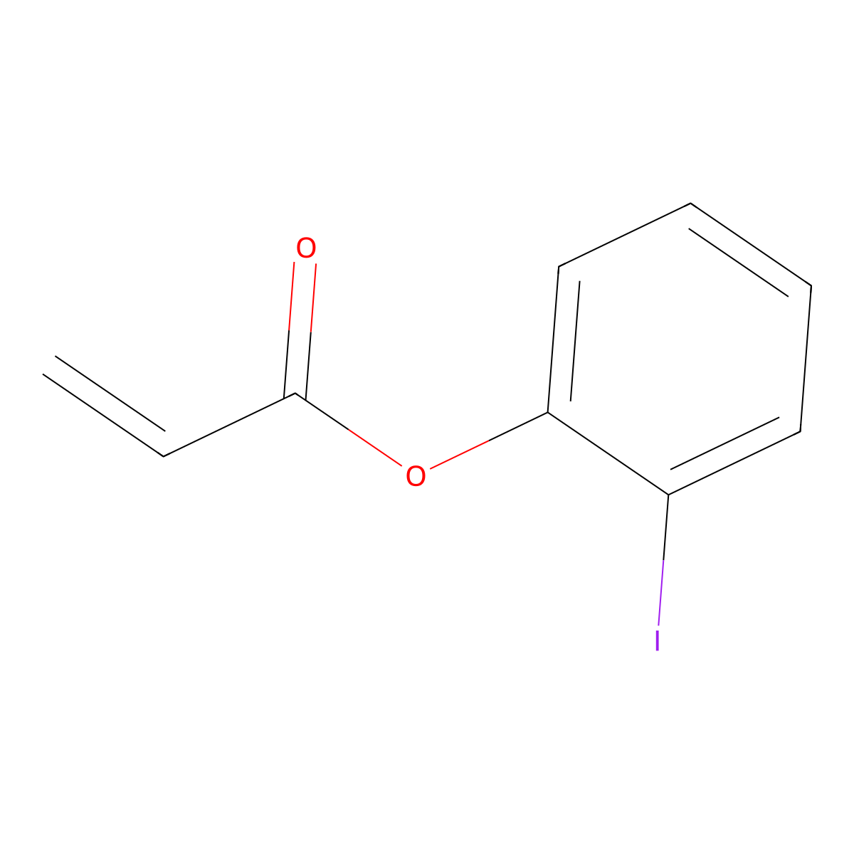 2-Propenoic acid, 2-iodophenyl ester molecular structure, CAS 67264-21-5