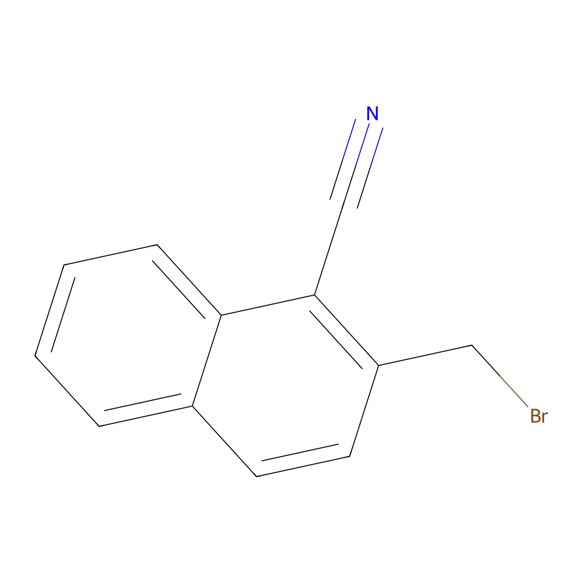 2-(Bromomethyl)-1-naphthonitrile molecular structure, CAS 67266-37-9