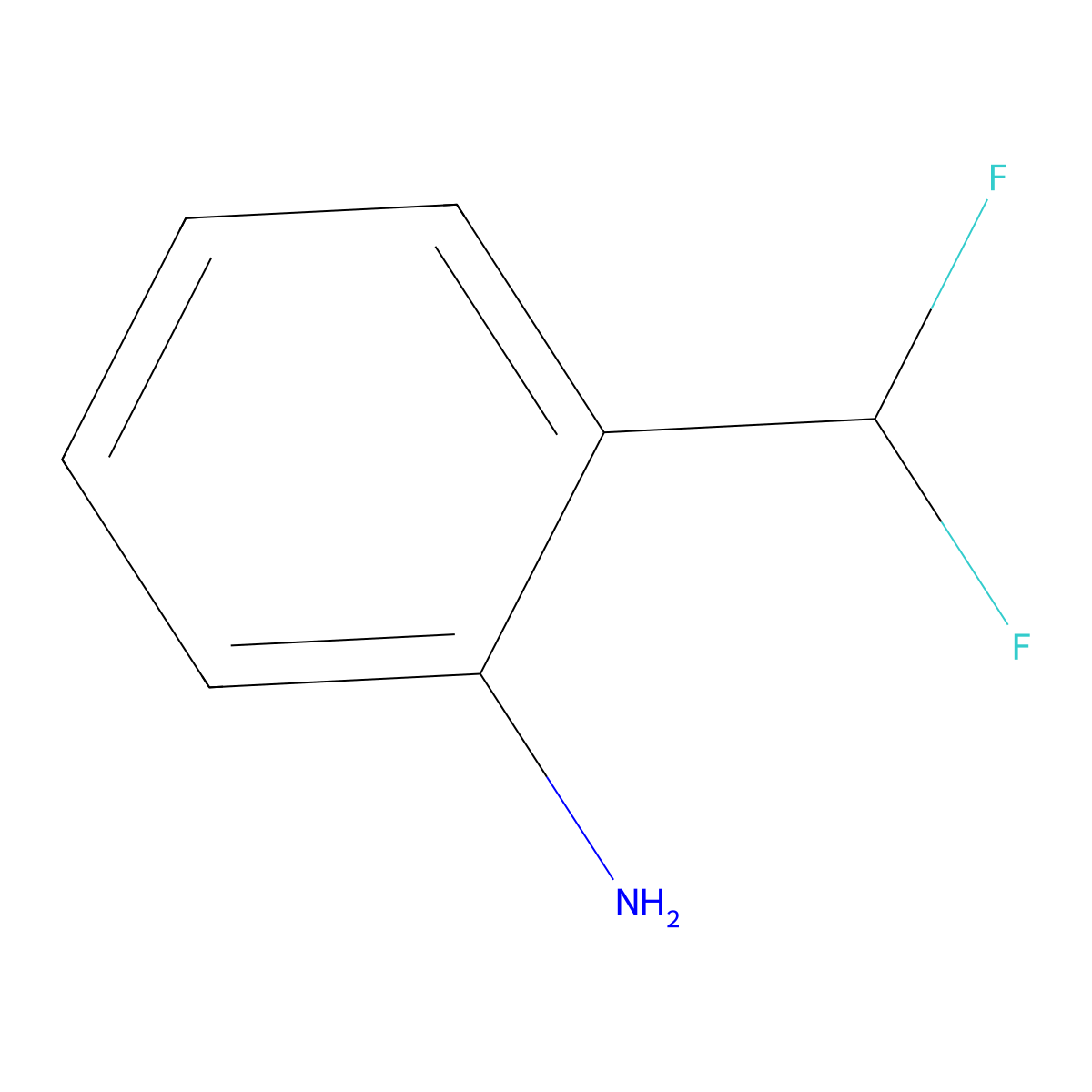 2-(Difluoromethyl)aniline molecular structure, CAS 67272-07-5
