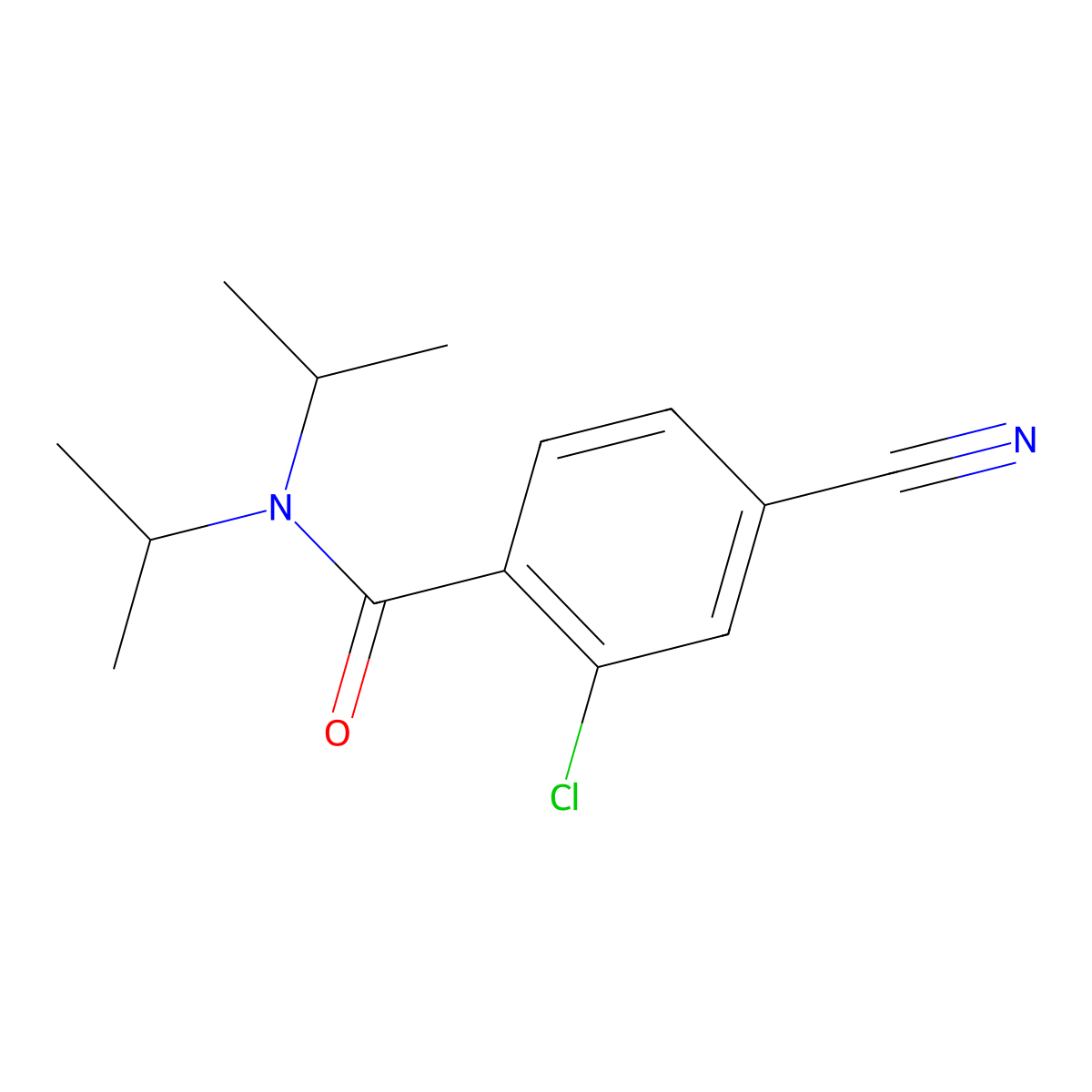 2-Chloro-4-cyano-N,N-bis(1-methylethyl)benzamide molecular structure, CAS 67272-99-5