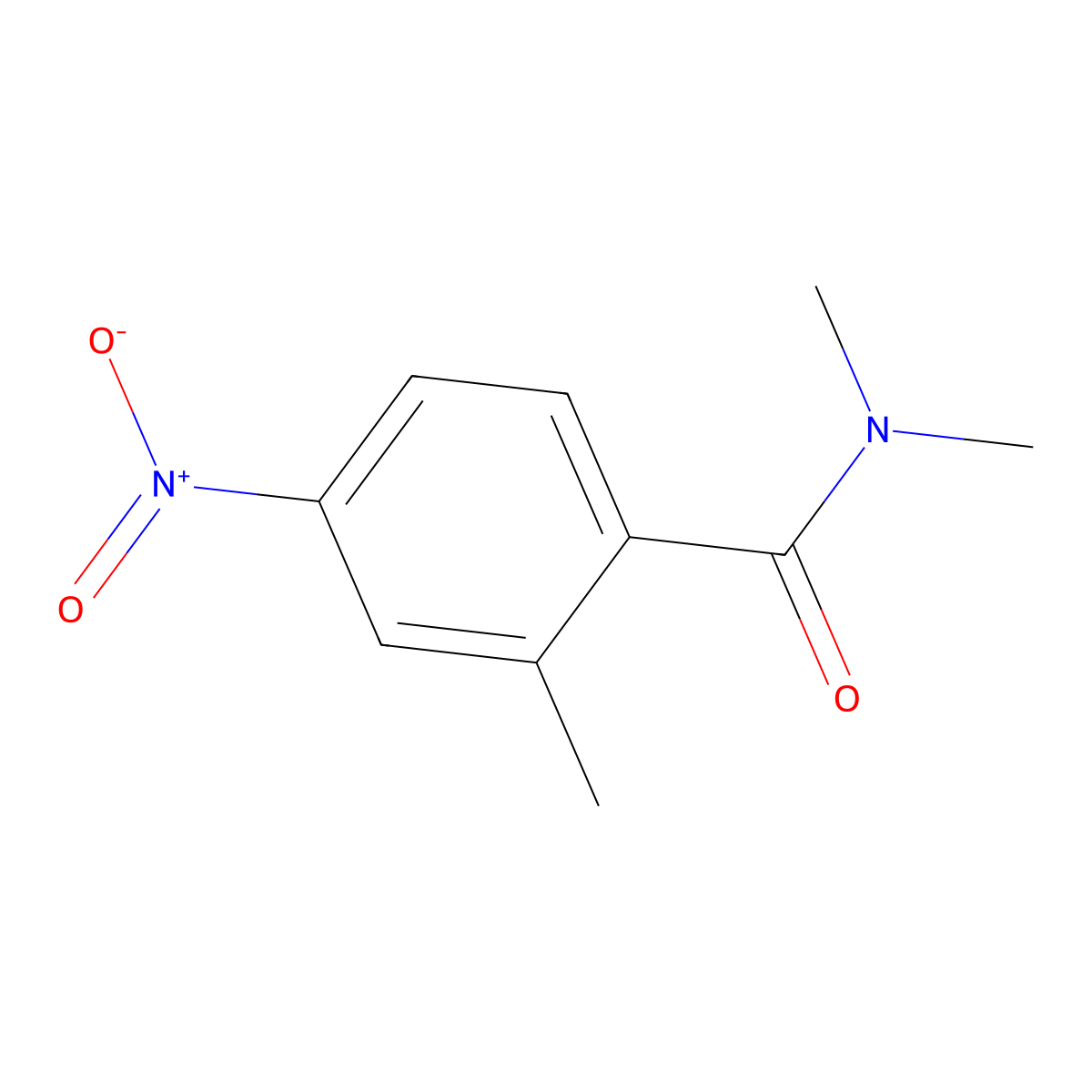 N,N,2-trimethyl-4-nitrobenzamide molecular structure, CAS 67273-00-1