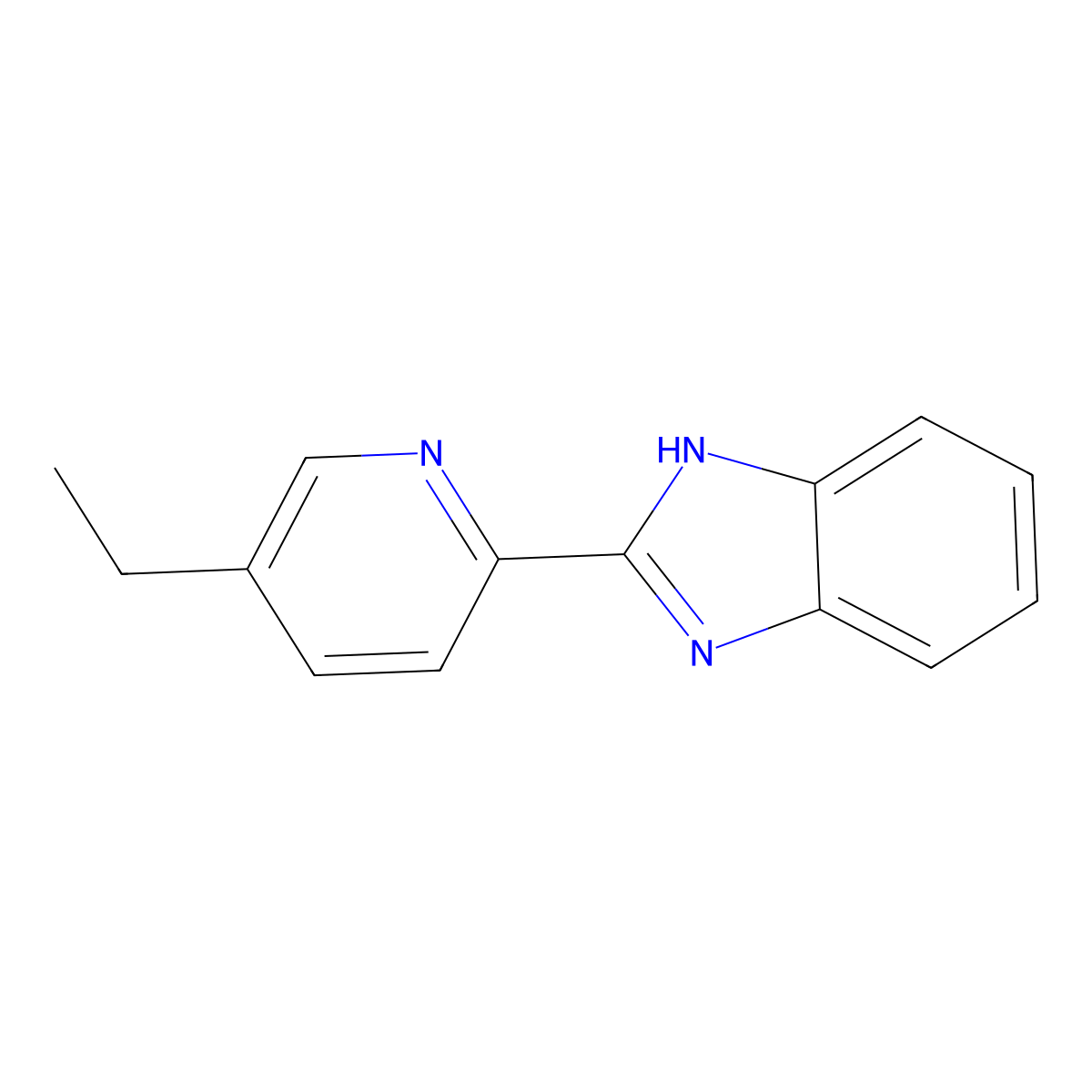2-(5-Ethyl-2-pyridyl)benzimidazole molecular structure, CAS 67273-43-2