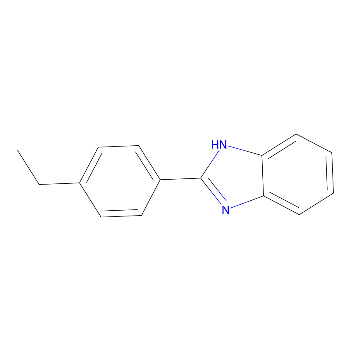 2-(4-ethylphenyl)-1H-benzimidazole molecular structure, CAS 67273-55-6