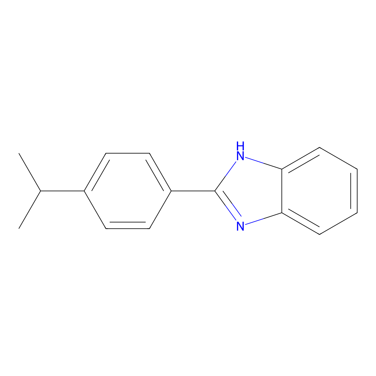 2-(4-isopropylphenyl)-1H-benzimidazole molecular structure, CAS 67273-56-7
