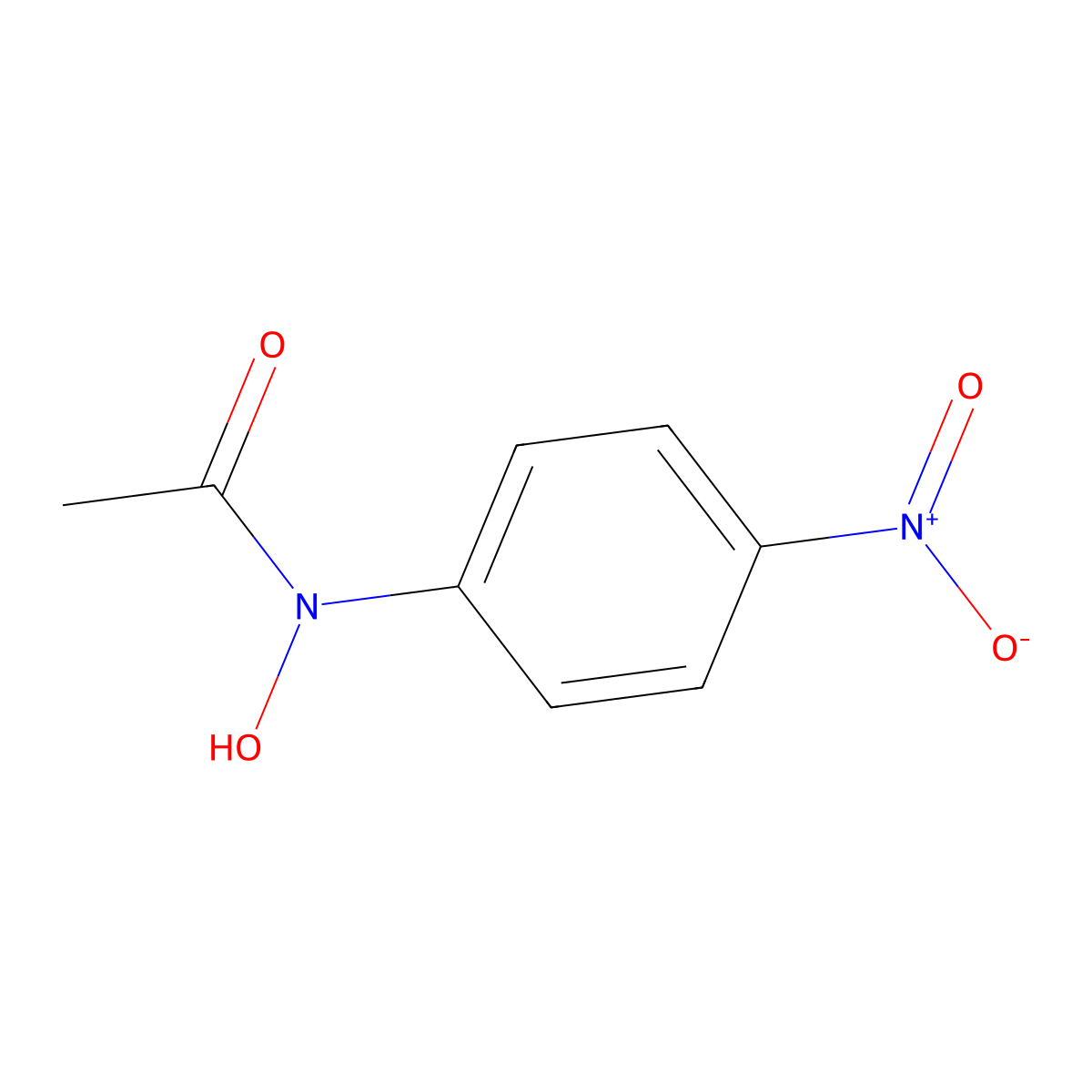N-acetyl-4-nitrophenylhydroxylamine molecular structure, CAS 67274-52-6