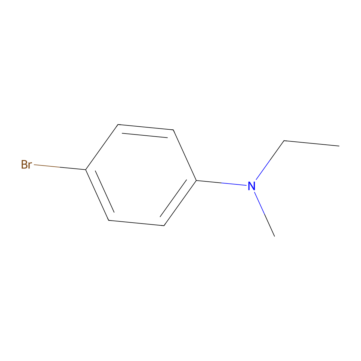 4-Bromo-N-ethyl-N-methylaniline molecular structure, CAS 67274-54-8