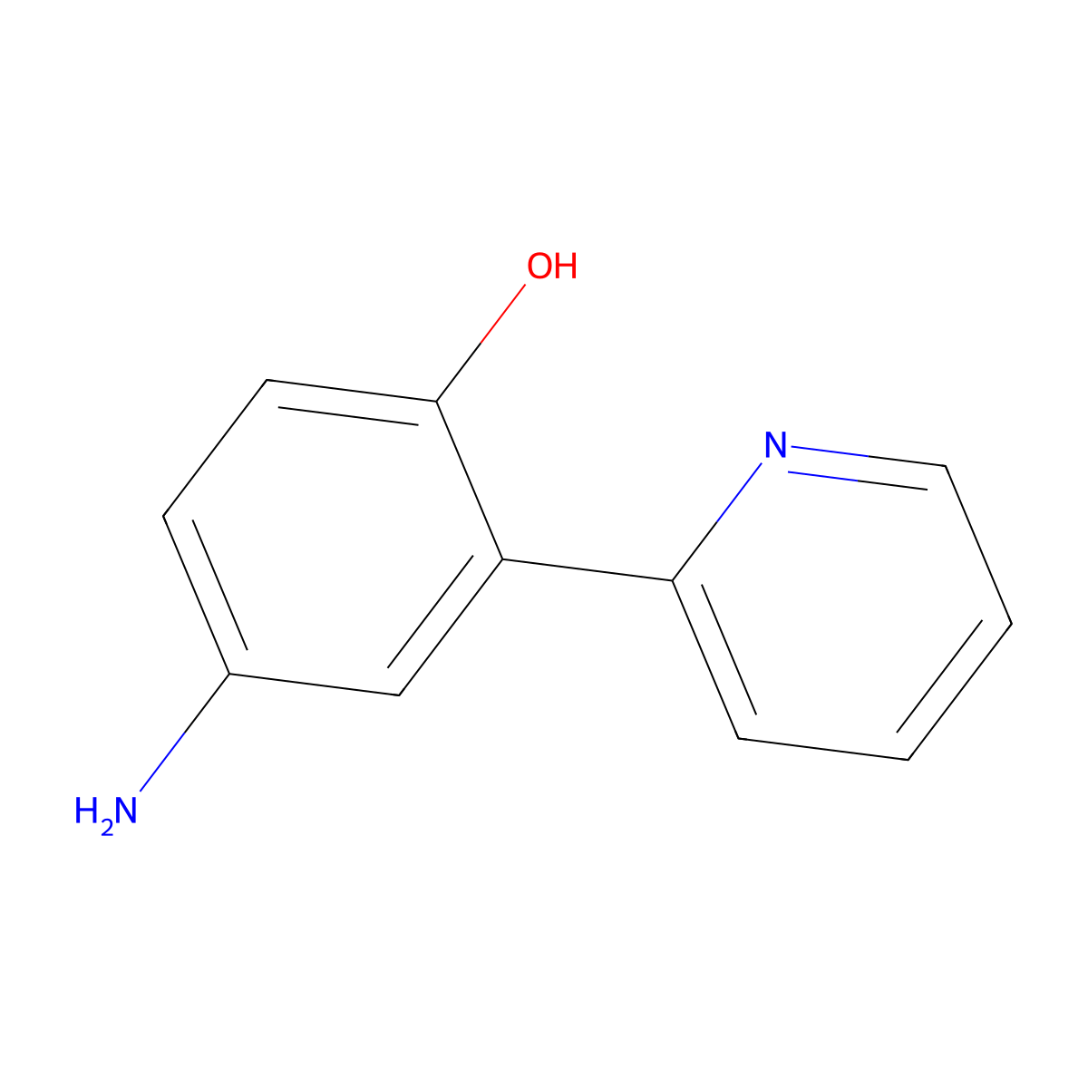 4-amino-2-(2-pyridinyl)Phenol molecular structure, CAS 67274-78-6