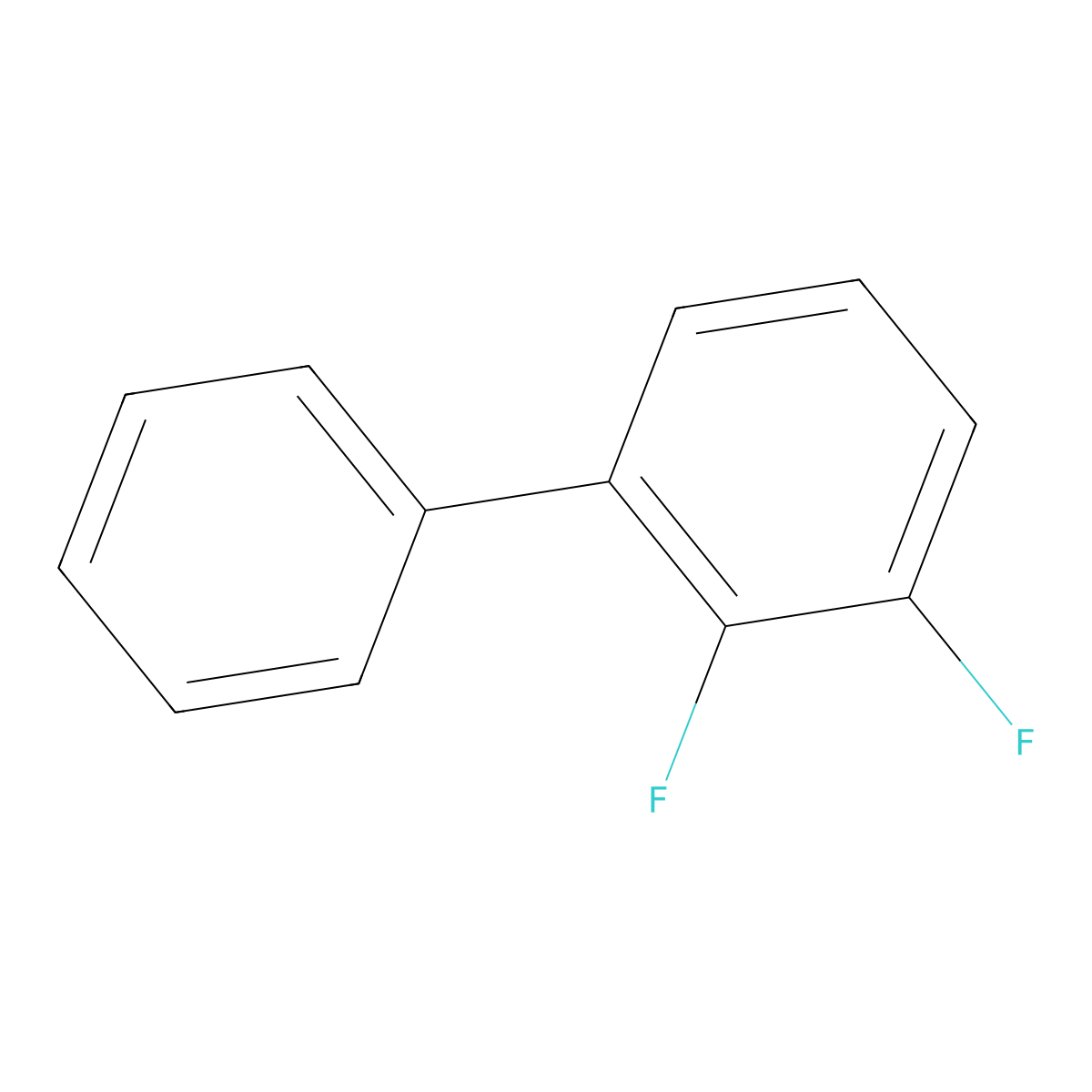 2,3-Difluorobiphenyl molecular structure, CAS 67277-32-1