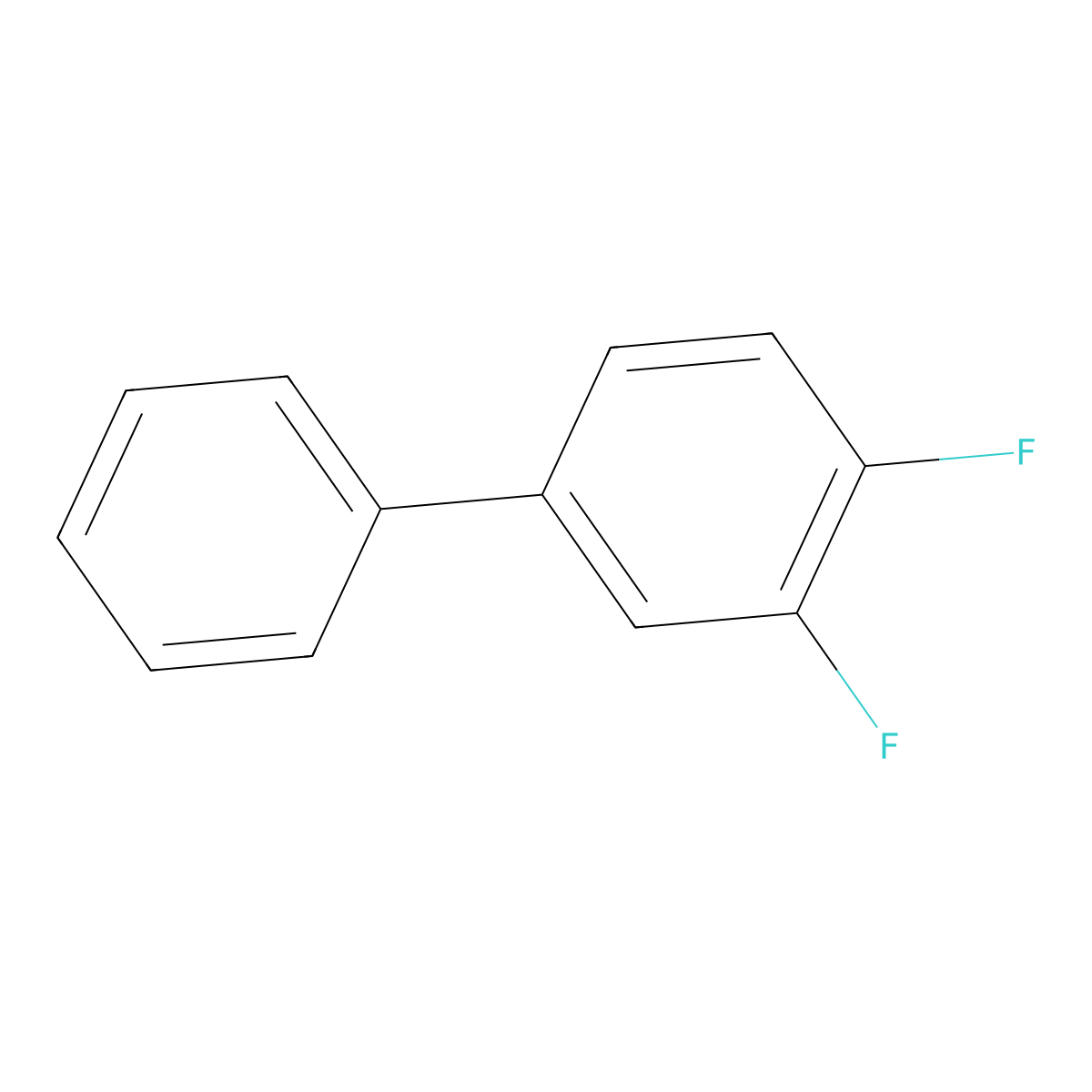 3,4-Difluoro-1,1'-biphenyl molecular structure, CAS 67277-33-2