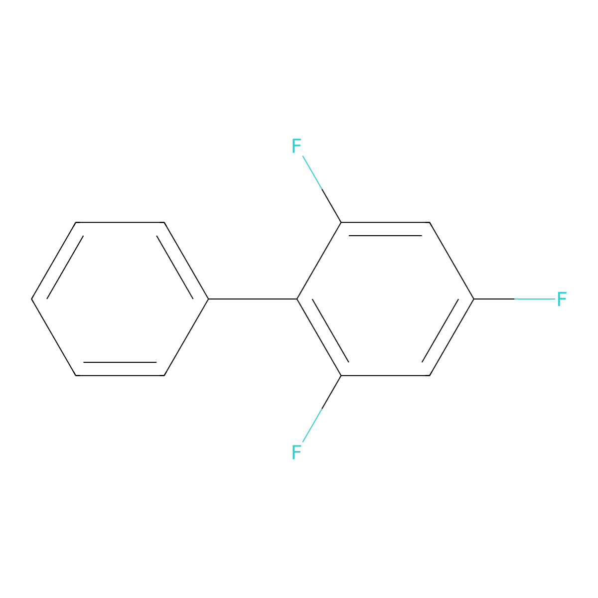 2,4,6-Trifluoro-1,1'-biphenyl molecular structure, CAS 67277-36-5