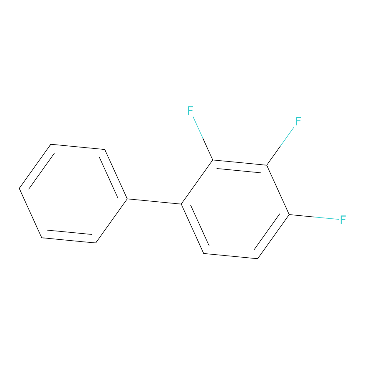 2,3,4-Trifluorobiphenyl molecular structure, CAS 67277-37-6