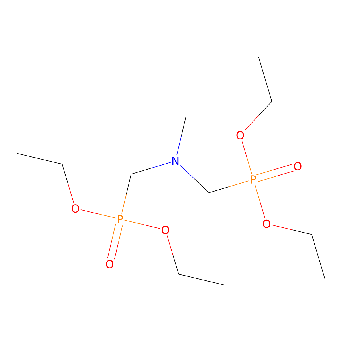 Phosphonic acid, P,P'-[(methylimino)bis(methylene)]bis-, P,P,P',P'-tetraethyl ester molecular structure, CAS 67278-71-1