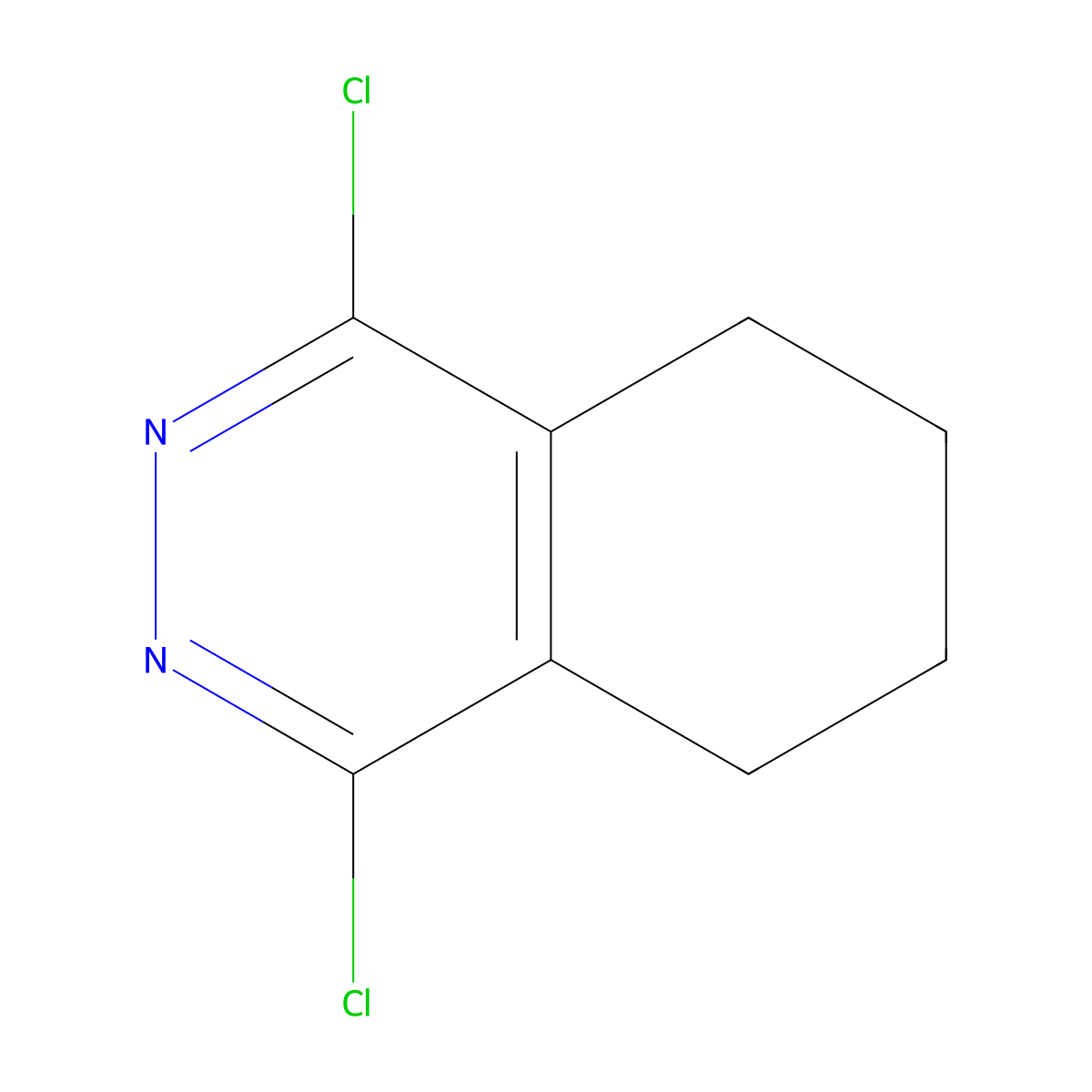 1,4-Dichloro-5,6,7,8-tetrahydrophthalazine molecular structure, CAS 67279-24-7