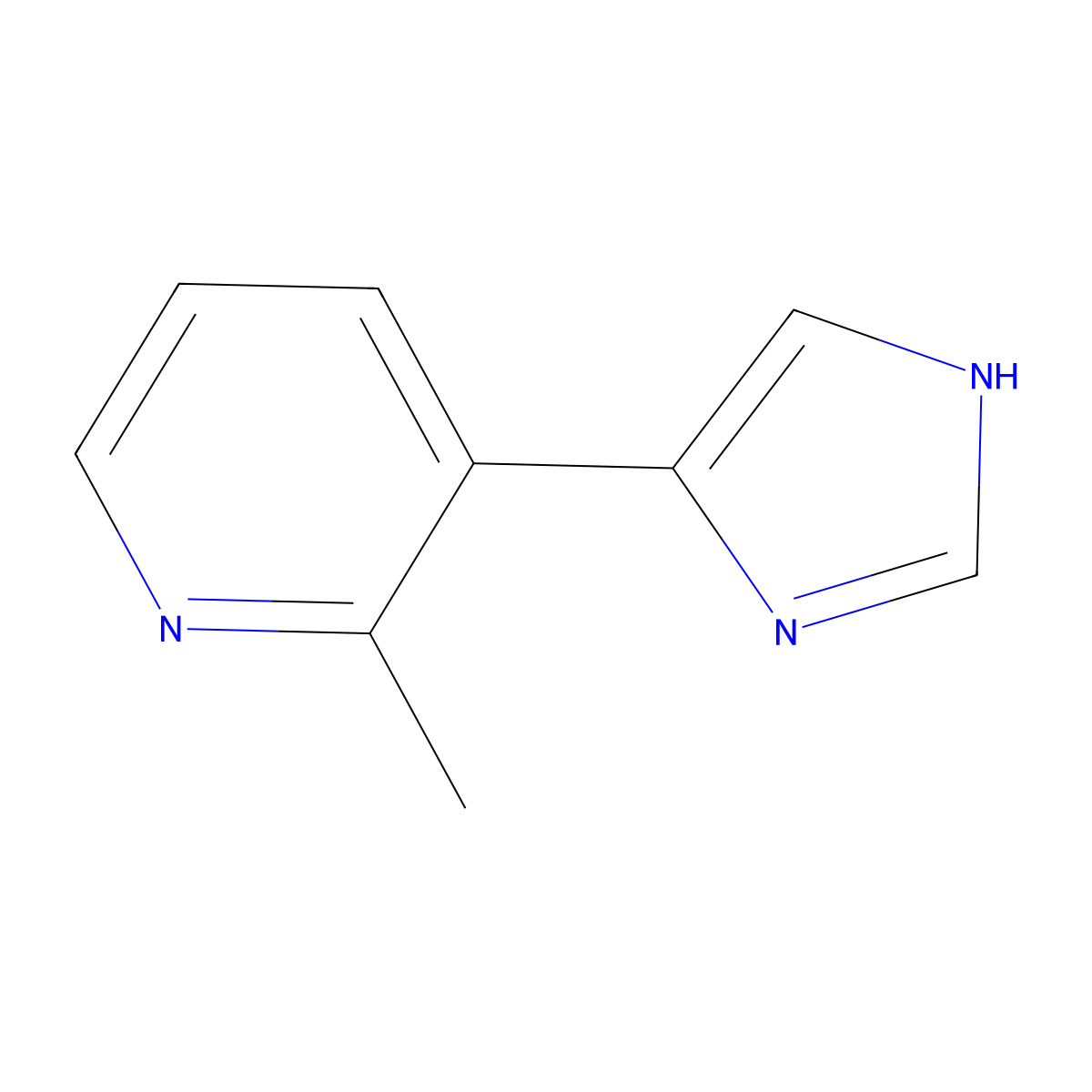 3-(1h-Imidazol-4-yl)-2-methylpyridine molecular structure, CAS 67279-31-6