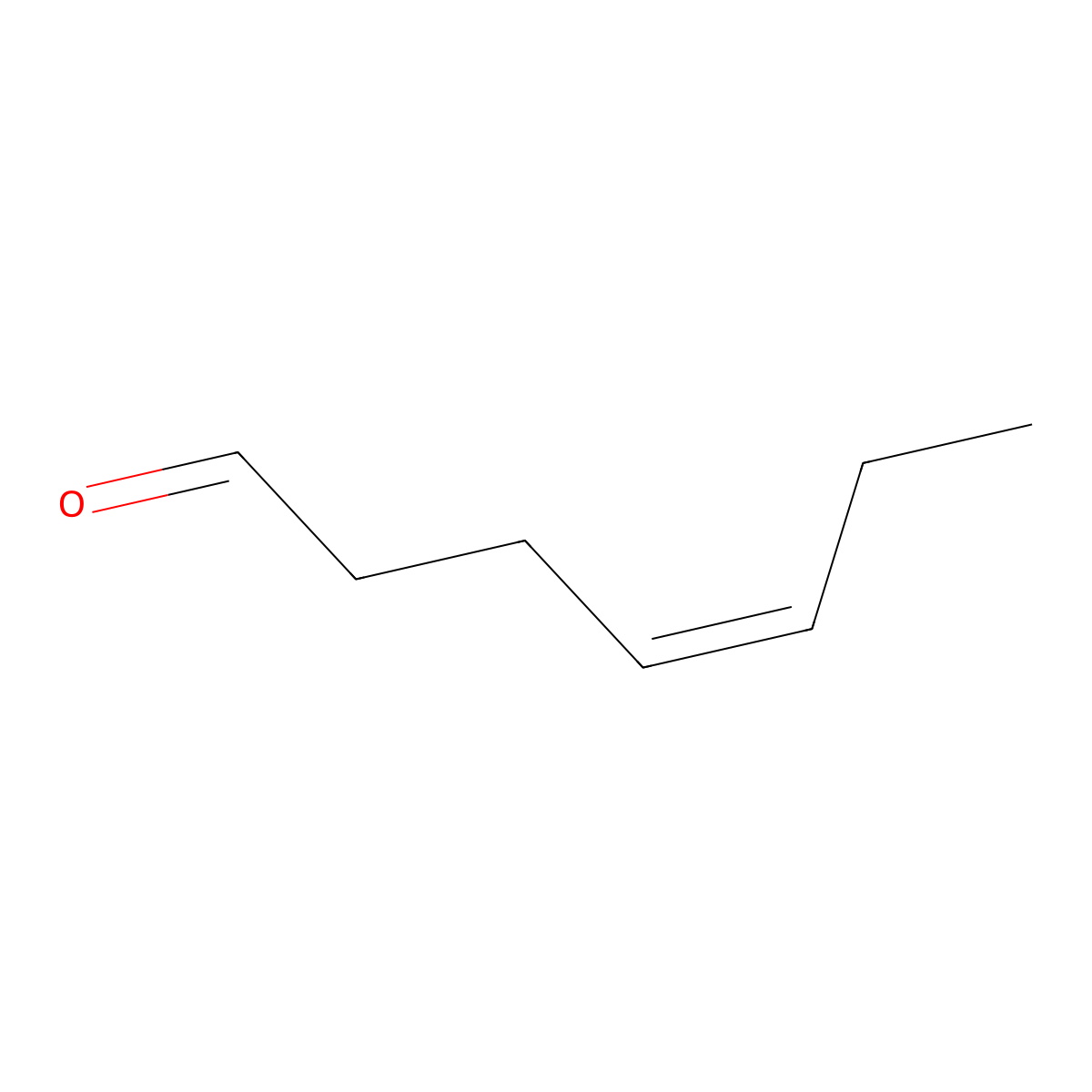 4-Heptenal, (4Z)- molecular structure, CAS 6728-31-0