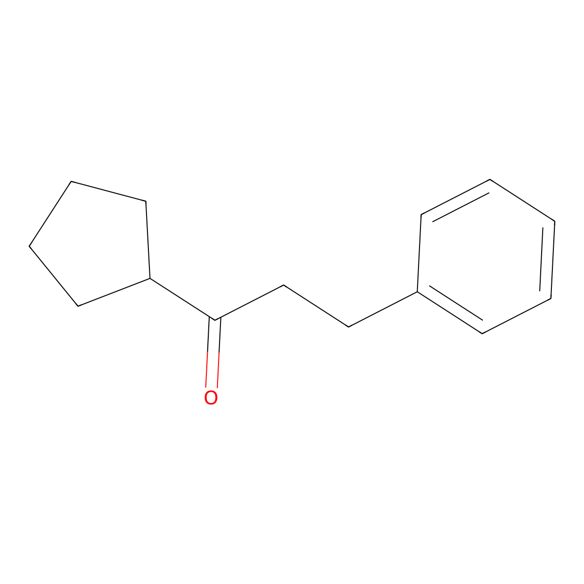 Cyclopentyl 2-phenethyl ketone molecular structure, CAS 67281-41-8