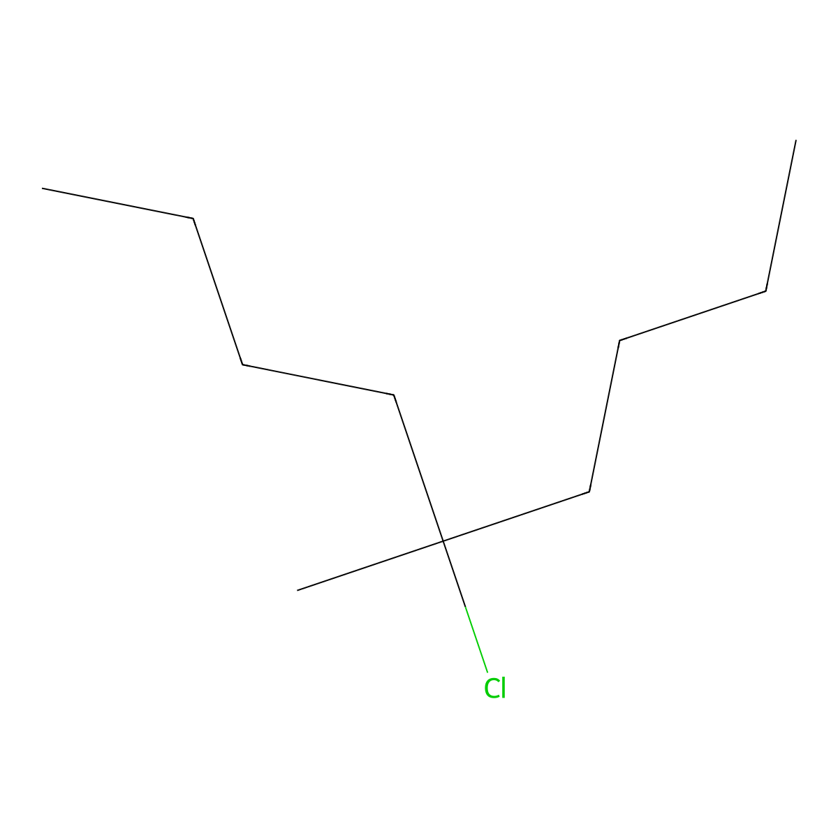 5-Chloro-5-methylnonane molecular structure, CAS 67282-24-0