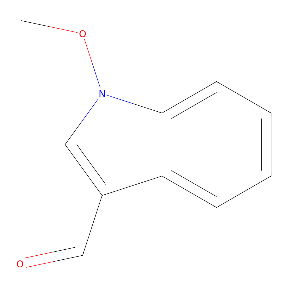 1-methoxy-1H-indole-3-carbaldehyde molecular structure, CAS 67282-55-7