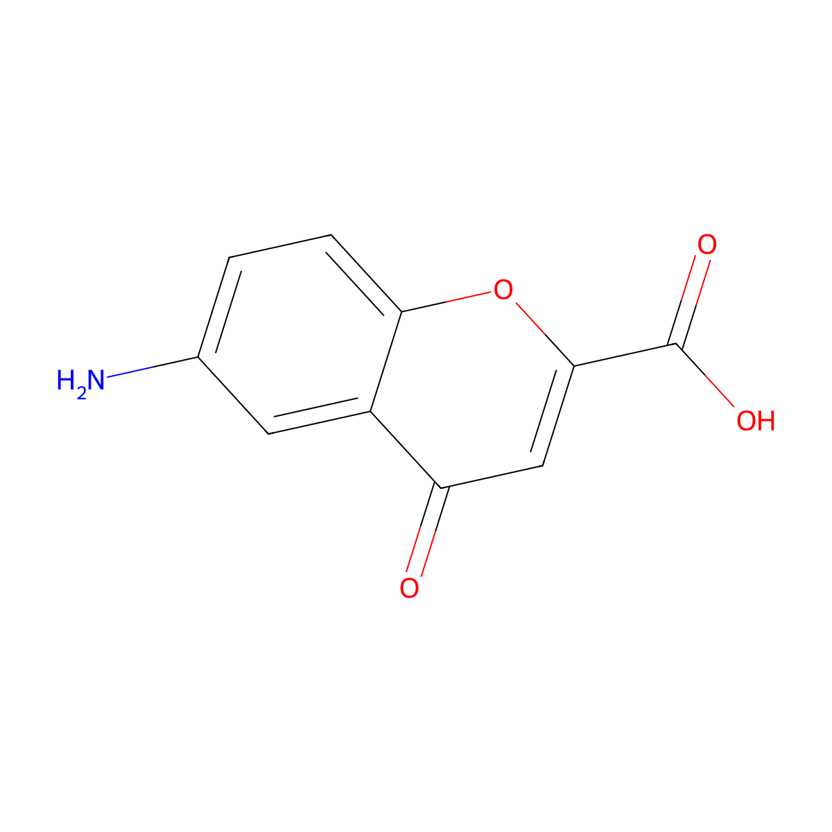 6-Amino-4-oxo-4H-chromene-2-carboxylic acid molecular structure, CAS 67283-72-1