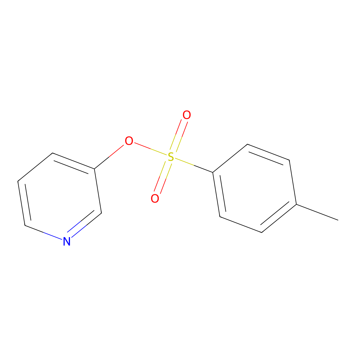 Pyridin-3-yl 4-methylbenzene-1-sulfonate molecular structure, CAS 67284-17-7