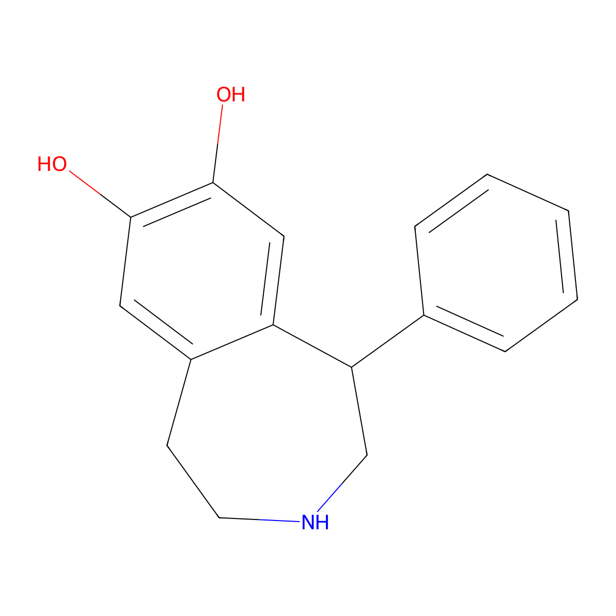 Skf 38393 molecular structure, CAS 67287-49-4