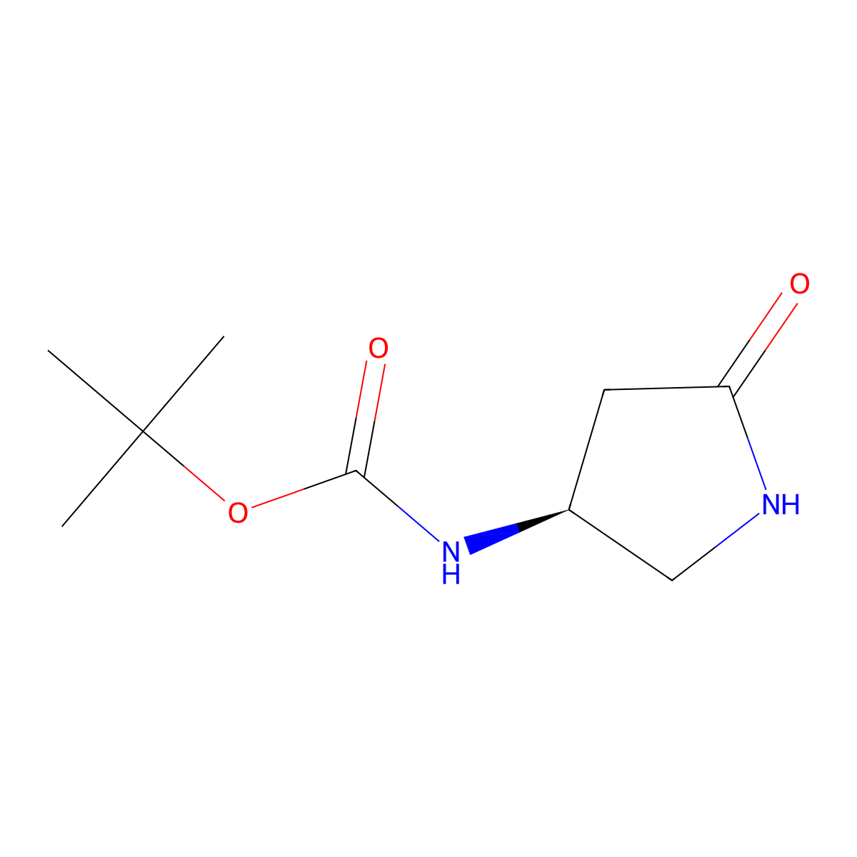 (S)-tert-Butyl (5-oxopyrrolidin-3-yl)carbamate molecular structure, CAS 672883-23-7