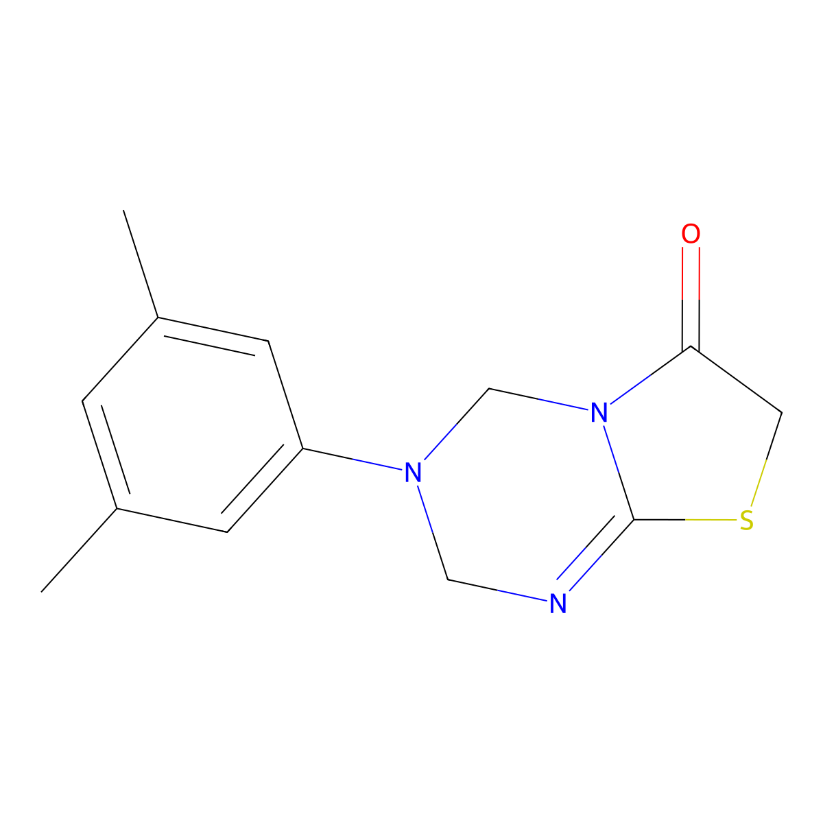 3-(3,5-Dimethylphenyl)-2,4-dihydro-[1,3]thiazolo[3,2-a][1,3,5]triazin-6-one molecular structure, CAS 672886-30-5