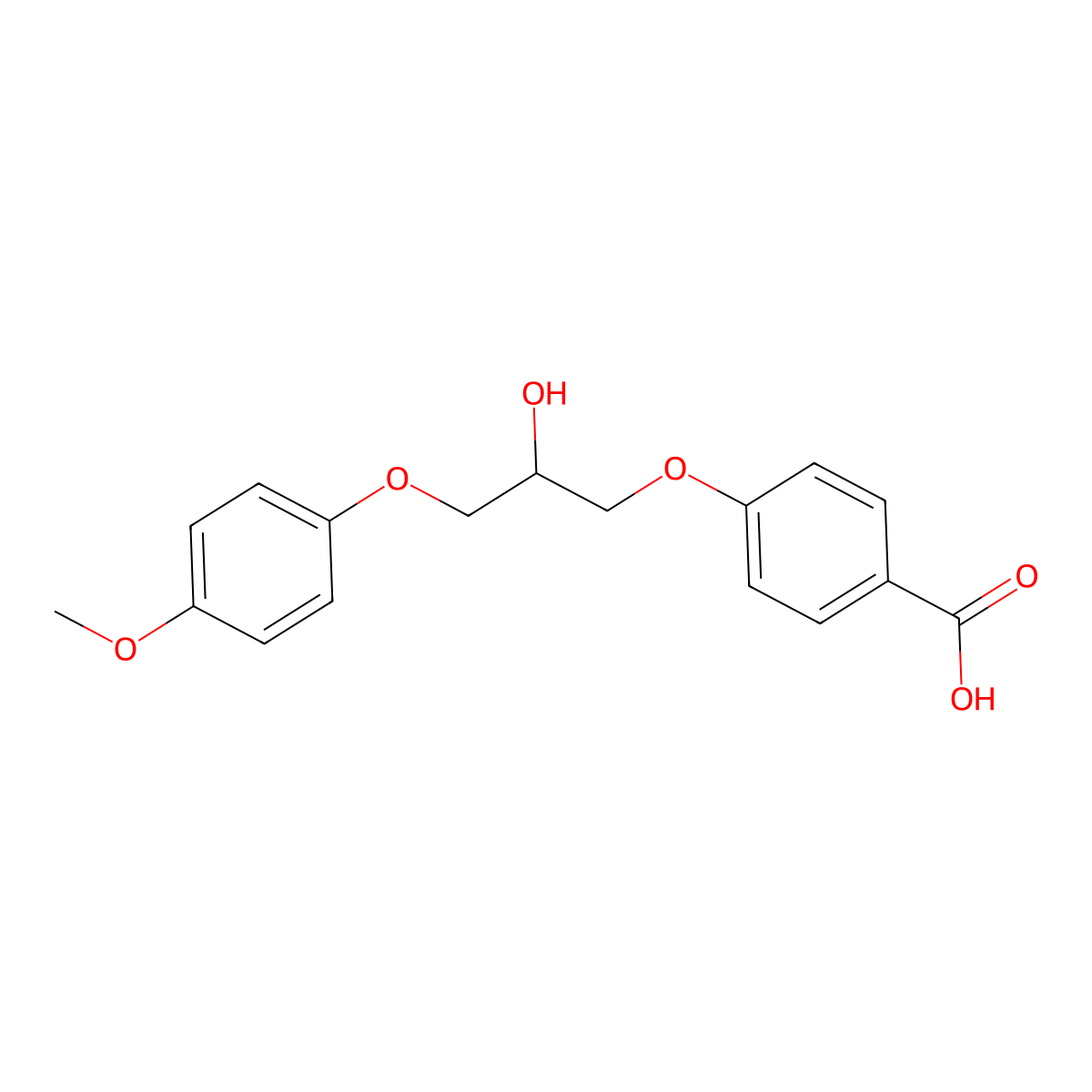 4-[2-Hydroxy-3-(4-methoxyphenoxy)propoxy]benzoic acid molecular structure, CAS 672888-67-4