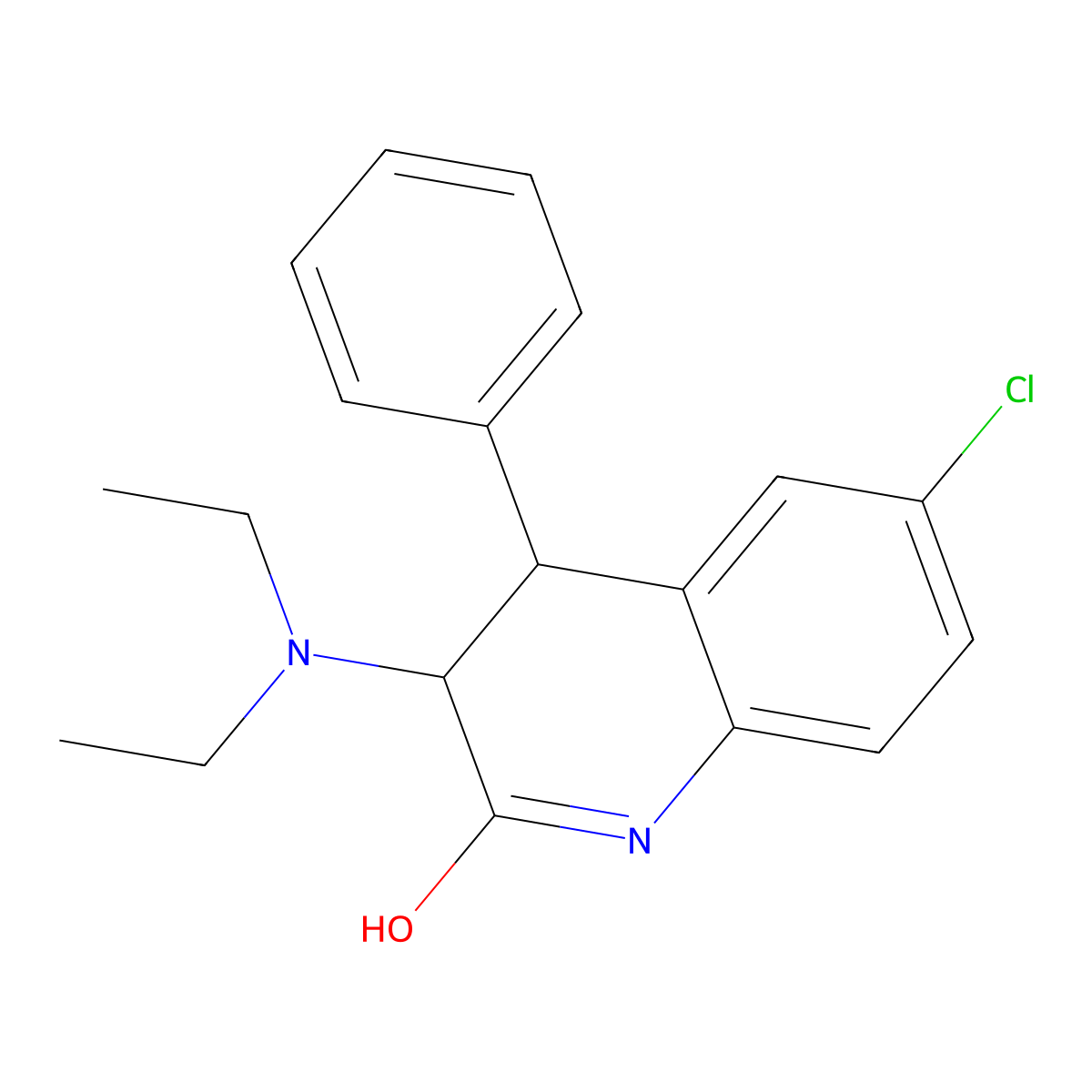 6-chloro-3-(diethylamino)-4-phenyl-3,4-dihydro-1H-quinolin-2-one molecular structure, CAS 672893-01-5