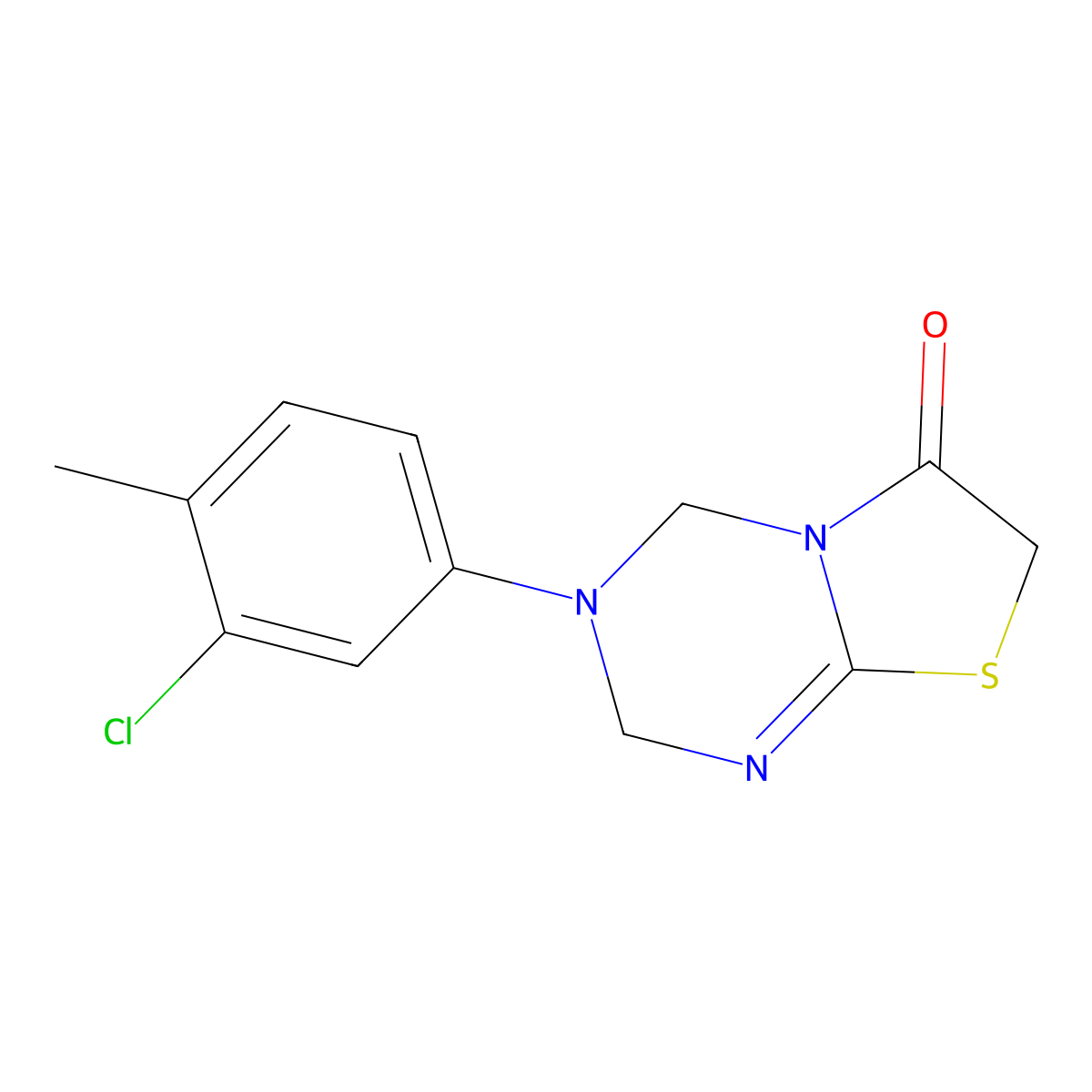 3-(3-Chloro-4-methylphenyl)-2,4-dihydro-[1,3]thiazolo[3,2-a][1,3,5]triazin-6-one molecular structure, CAS 672894-71-2
