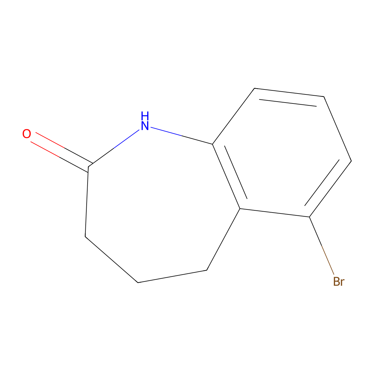 6-bromo-2,3,4,5-tetrahydro-1H-1-benzazepin-2-one molecular structure, CAS 6729-30-2