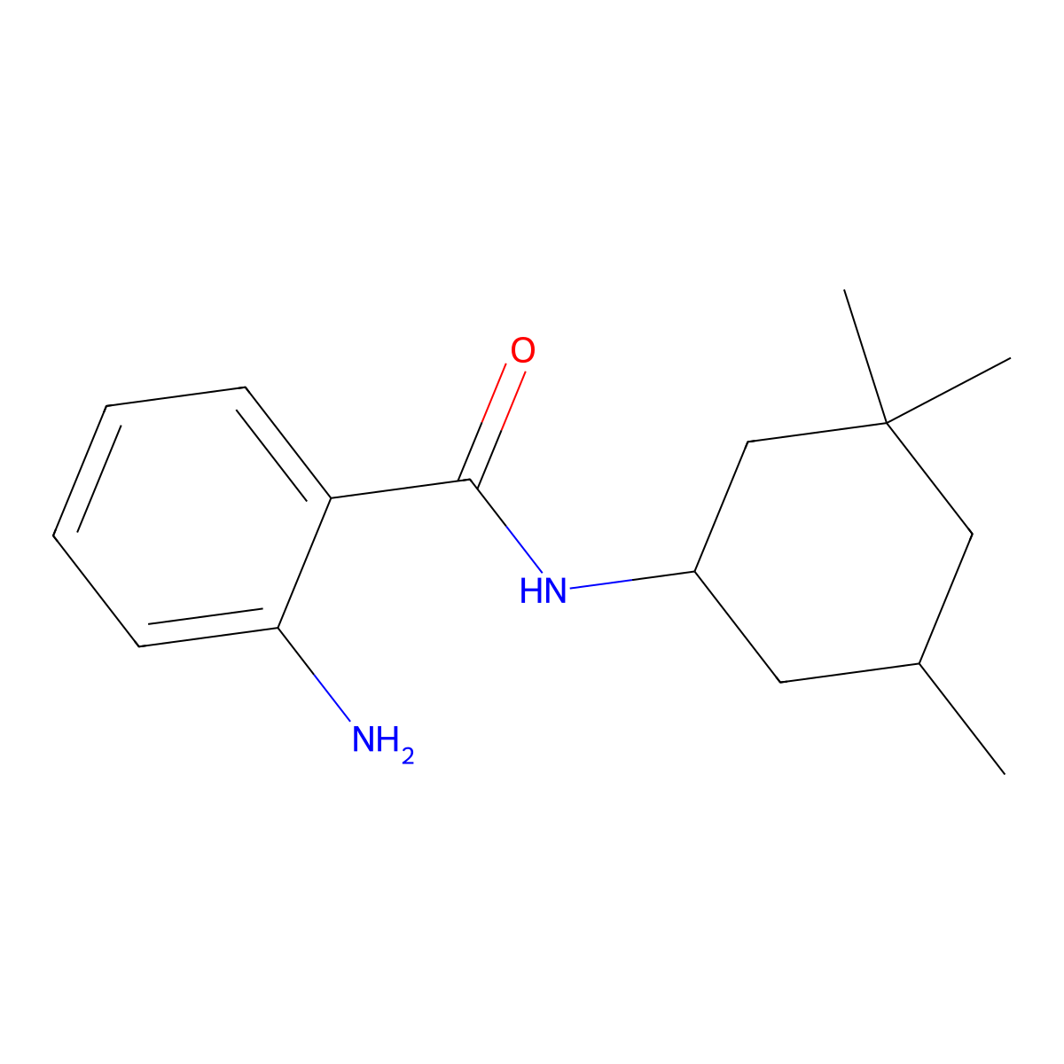 2-Amino-N-(3,3,5-trimethylcyclohexyl)benzamide molecular structure, CAS 672900-94-6
