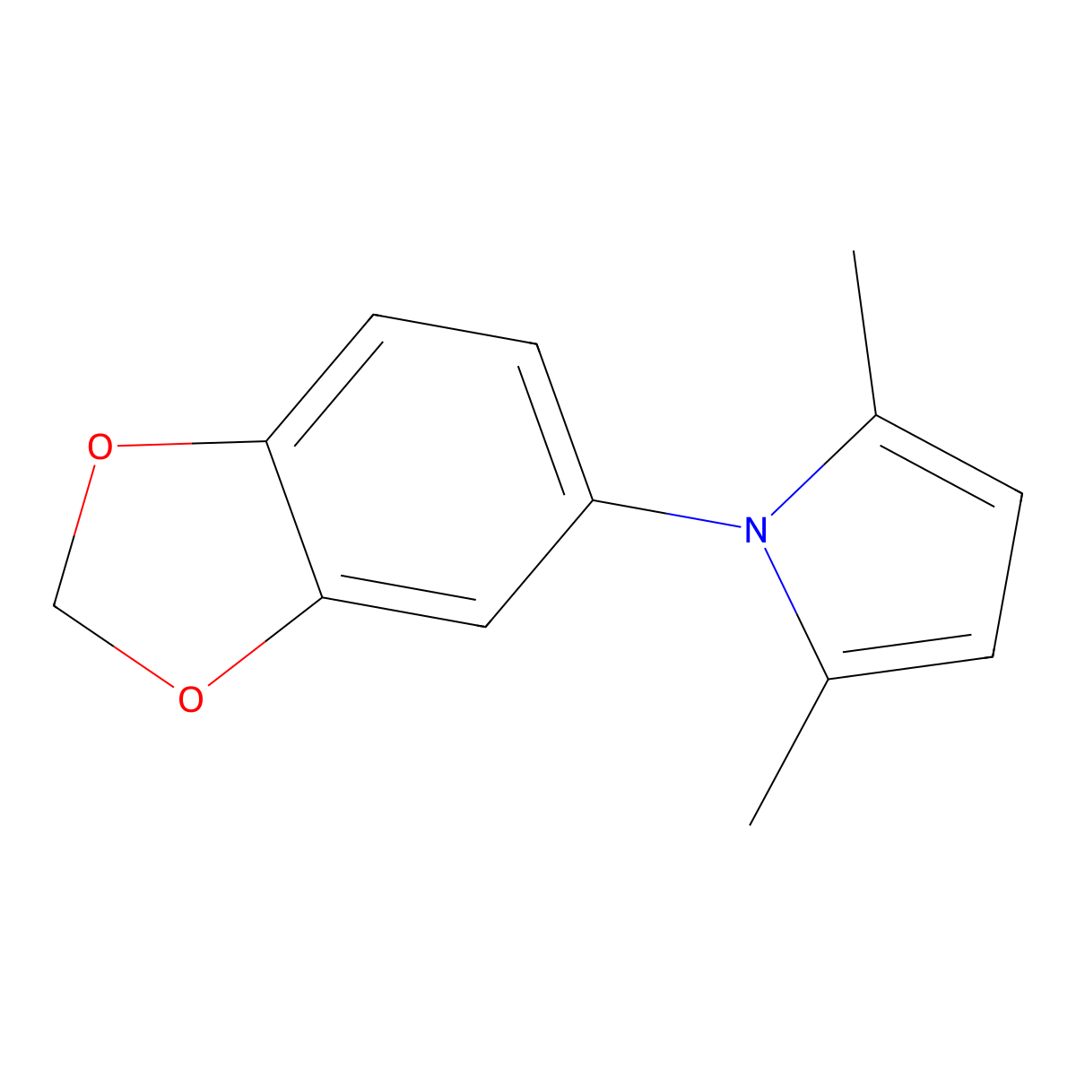 1-(1,3-benzodioxol-5-yl)-2,5-dimethyl-1H-pyrrole molecular structure, CAS 672902-26-0