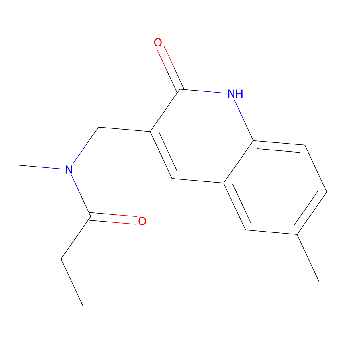 N-methyl-N-[(6-methyl-2-oxo-1H-quinolin-3-yl)methyl]propanamide molecular structure, CAS 672903-07-0