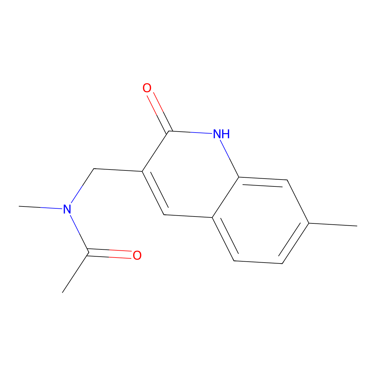 N-methyl-N-[(7-methyl-2-oxo-1H-quinolin-3-yl)methyl]acetamide molecular structure, CAS 672903-08-1
