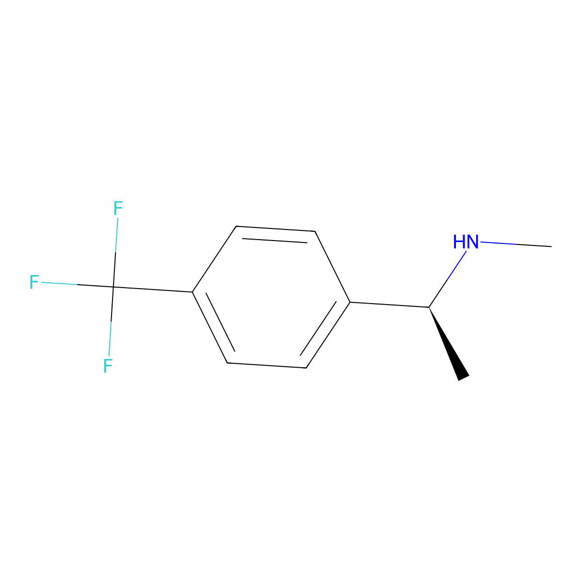 (S)-N-Methyl-1-(4-(trifluoromethyl)phenyl)ethanamine molecular structure, CAS 672906-71-7