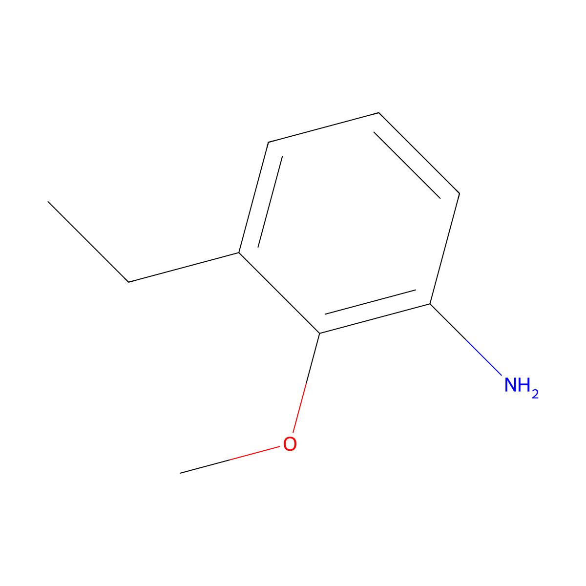 3-Ethyl-2-methoxyaniline molecular structure, CAS 67291-59-2