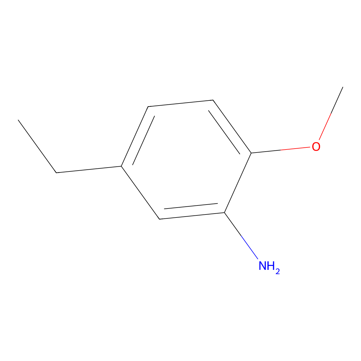 5-Ethyl-2-methoxyaniline molecular structure, CAS 67291-61-6
