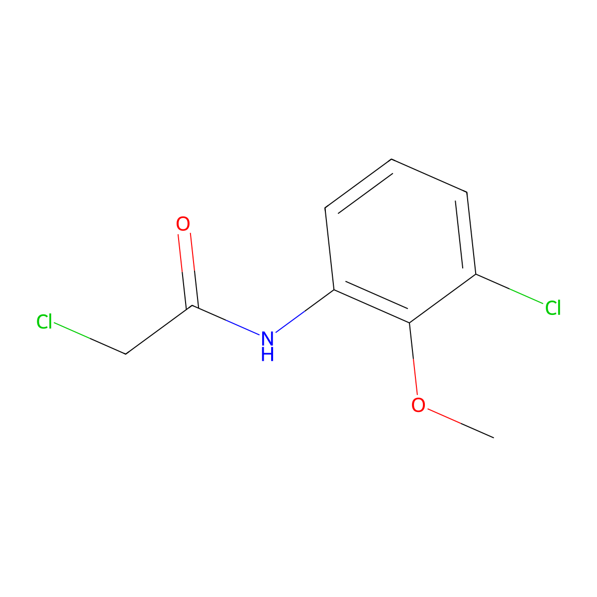 2,3'-Dichloro-2'-methoxyacetanilide molecular structure, CAS 67291-68-3