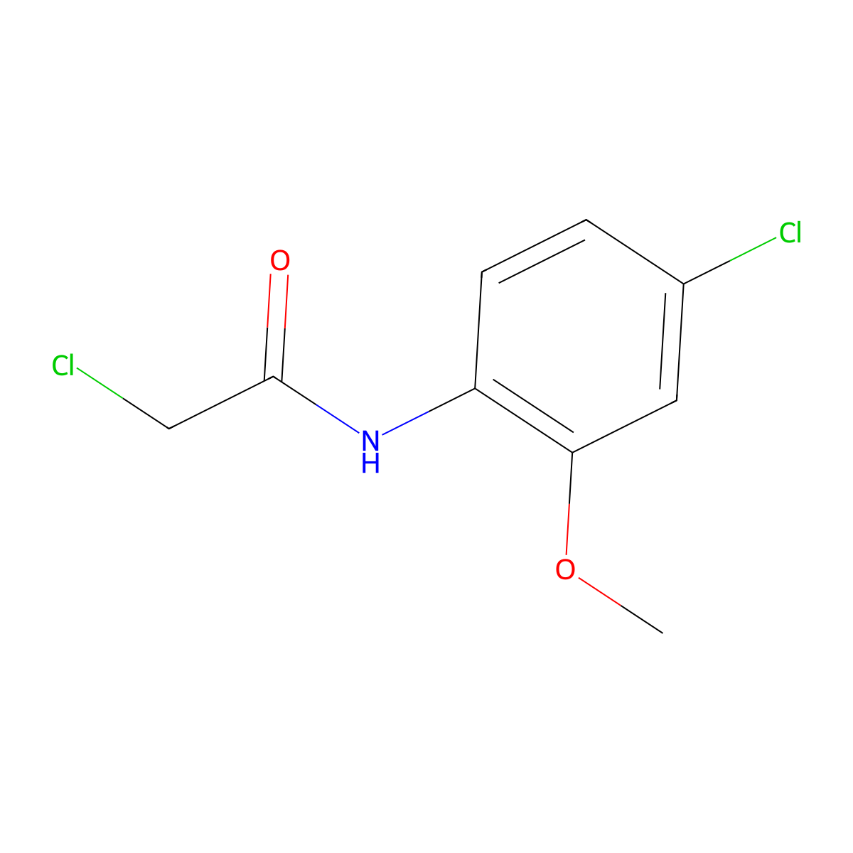 2,4'-Dichloro-2'-methoxyacetanilide molecular structure, CAS 67291-69-4