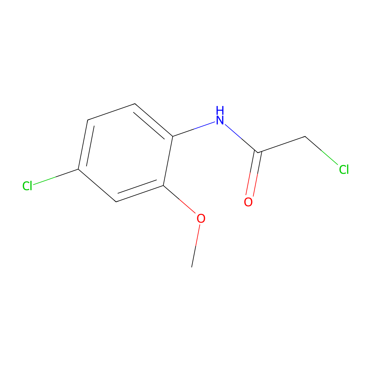 2,4'-Dichloro-2'-methoxyacetanilide molecular structure, CAS 67291-69-4